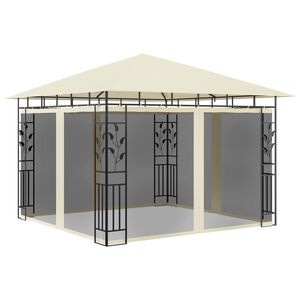 vidaXL Gazebo with Mosquito Net 3x3x2.73 m Cream 180 g/m&sup2;