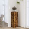 vidaXL Plant Stand Smoked Oak 33x33x100 cm Engineered Wood