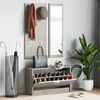 vidaXL 3-in-1 Shoe Cabinet Set Concrete Grey Engineered Wood