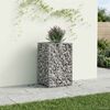 vidaXL Gabion Raised Bed Silver 50 x 50 x 80 cm Galvanised Steel