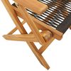 vidaXL Folding Garden Chairs 8 pcs Black Solid Wood Acacia