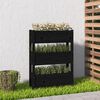 vidaXL Planter Black 77x25x104.5 cm Solid Wood Pine