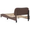 vidaXL Bed Frame with LED without Mattress "Hvar" Brown 90x200 cm