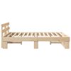 vidaXL Bed Frame with Headboard Brown 140 x 200 cm Solid Pine Wood