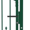 vidaXL Fence Gate with Spikes Steel 100x100 cm Green