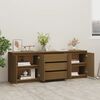 vidaXL Side Cabinet Honey Brown 180x36x65 cm Solid Pinewood