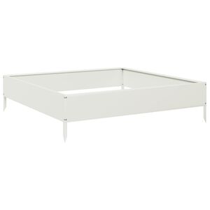 vidaXL Garden Raised Bed White 100x100x26 cm Steel