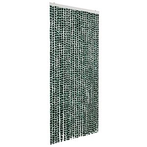 vidaXL Insect Curtain Green and White 100x220 cm Chenille