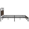 vidaXL Metal Bed Frame without Mattress Brown Oak 180x200 cm