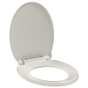 vidaXL Soft-Close Toilet Seat Quick Release Light Grey Oval
