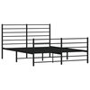 vidaXL Metal Bed Frame without Mattress with Footboard Black 160x200cm
