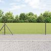 vidaXL Fence Post Grey 100 x 0.5 m (25 mm mesh) Steel and PVC
