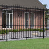 vidaXL Garden Fence Woerden with Spear Top Black 240x175 cm Steel