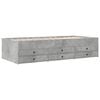 vidaXL Daybed with Drawers without Mattress Concrete Grey 75x190 cm Small Single
