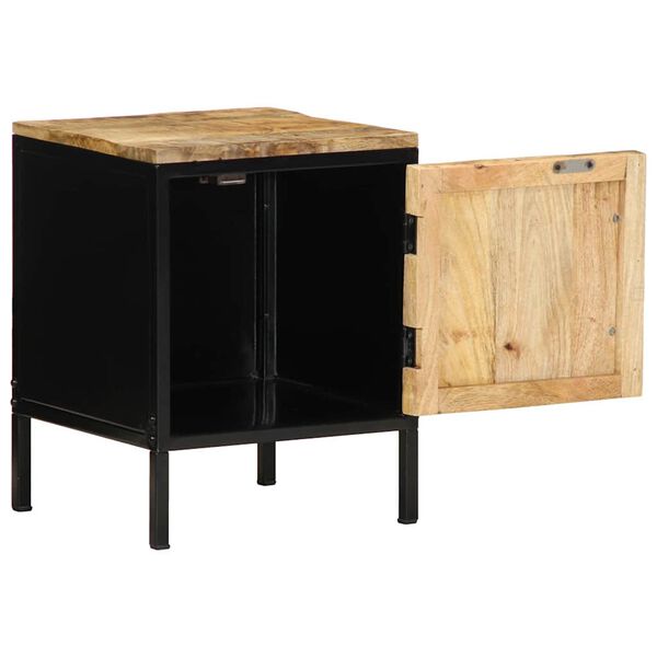 vidaXL Bedside Cabinet Brown and Black 30 x 30 x 40 cm
