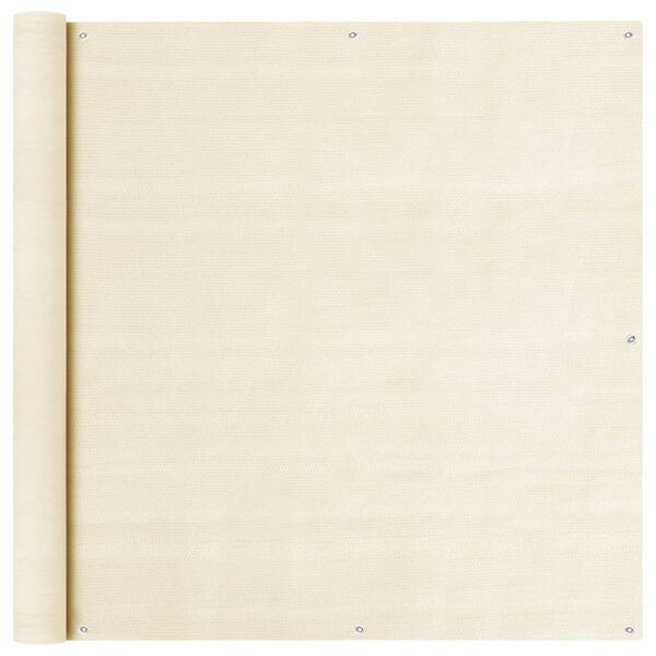 vidaXL Balcony Screen Cream 120x400 cm HDPE