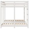 vidaXL Triple Bunk Bed Frame White 140 x 200 cm Solid Pine Wood