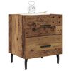 vidaXL Bedside Cabinet with Drawer 2 pcs Old Wood 40 x 35 x 47.5 cm