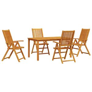 vidaXL Garden Dining Set 5 pcs Brown Solid Acacia Wood