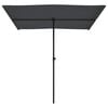 vidaXL Garden Parasol with Aluminium Pole 2x1.5 m Anthracite