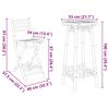 vidaXL 3 Piece Outdoor Bar Set Foldable Bamboo