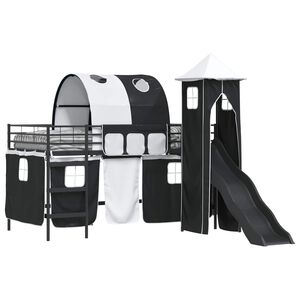 vidaXL Kids'Loft Bed Frame Black 80 x 200 cm Metal