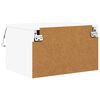 vidaXL Wall-mounted Bedside Cabinet with LED Lights White