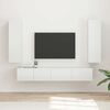 vidaXL TV Cabinet Set 3 pcs High Gloss White Engineered Wood