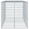 vidaXL Gabion Basket with Cover 200x100x100 cm Galvanised Iron