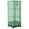 vidaXL Garden Planter with Greenhouse Cover&Wheels Black PP