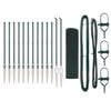 vidaXL Welded Wire Fence with Spikes 25 x 0.8 m PVC-coated Steel Green