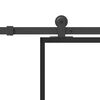 vidaXL Sliding Door with Hardware Set 90x205 cm ESG Glass&Aluminium