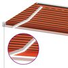 vidaXL Manual Retractable Awning with LED 400x350 cm Orange and Brown