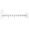 vidaXL Bed Frame White Metal 140x200 cm