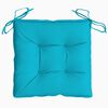 vidaXL Chair Cushions 6 pcs Turquoise 40x40x7 cm Fabric