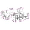 vidaXL Garden Sofa Set with Cushion 11 pcs Black Aluminium