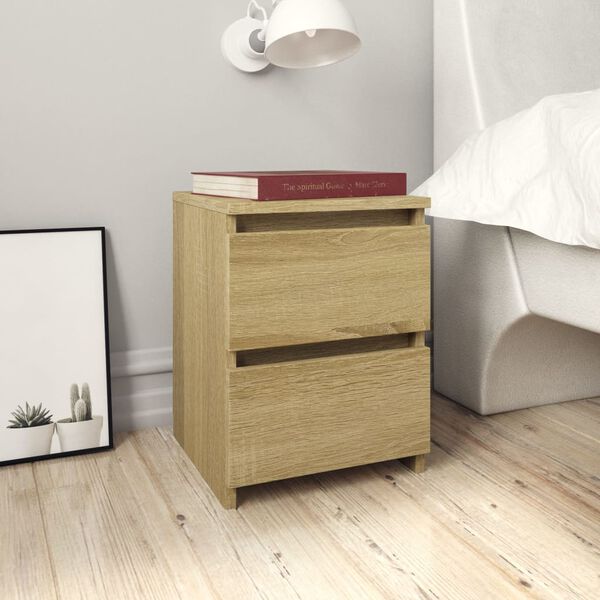 vidaXL Bedside Cabinet Sonoma Oak 30x30x40 cm Engineered Wood