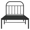 vidaXL Metal Bed Frame without Mattress with Headboard Black 90x200cm