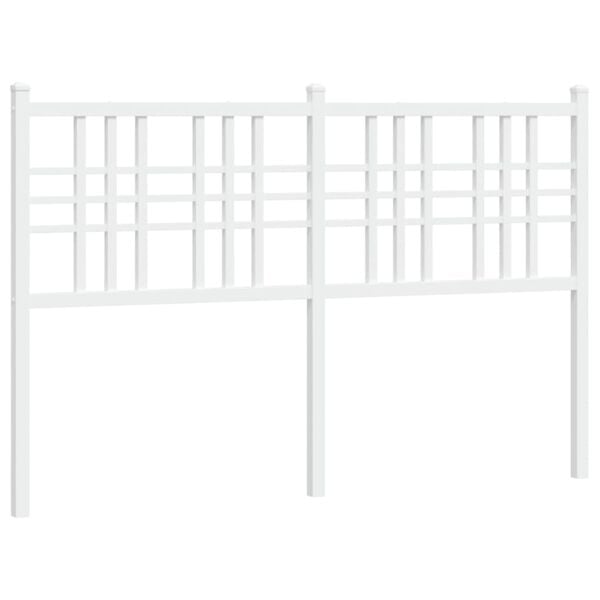 vidaXL Metal Replace Headboard White 120cm
