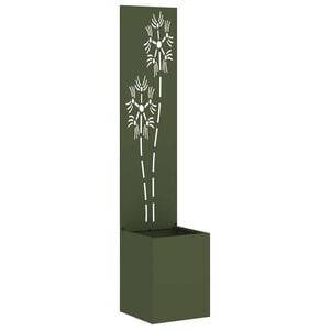 vidaXL Garden Privacy Screen Olive green 32 x 150 cm Cold-rolled steel