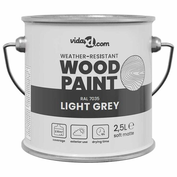 vidaXL Wood Paint Grey 16.5 x 16.5 x 15.9 cm Wall Print