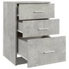 vidaXL Bed Cabinet Concrete Grey 40x40x63 cm Engineered Wood