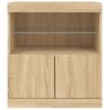 vidaXL Sideboard with LED Lights Sonoma Oak 60x37x67 cm