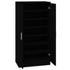 vidaXL Shoe Cabinet Black 55x35x108 cm Engineered wood