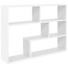 vidaXL Wall Shelf Wall-Mounted White 95 x 20 x 69.5 cm Engineered Wood