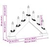 vidaXL Christmas Candle Bridge 3 pcs White 39.5 x 5 x 29 cm