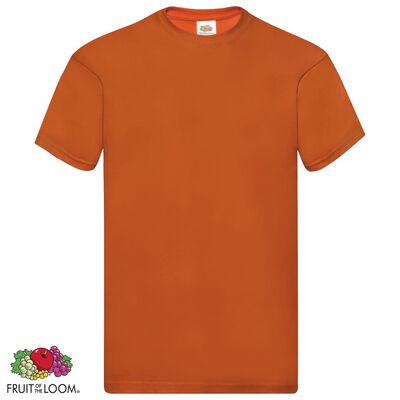 Fruit of the Loom Original T-shirts 5 pcs Orange S Cotton