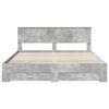 vidaXL Bed Frame Concrete Grey 180 x 200 cm Engineered Wood