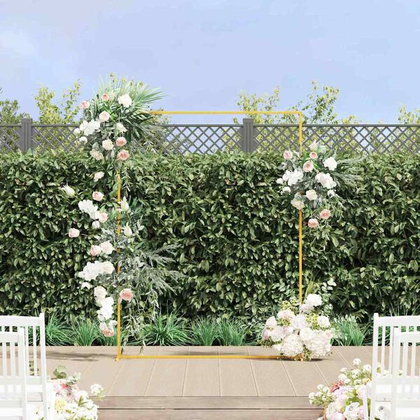 vidaXL Wedding Arch Gold 150 x 49.5 x 200 cm Steel