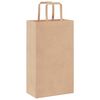 vidaXL Paper Bags 250 pcs with Handles Brown 21x11x36 cm